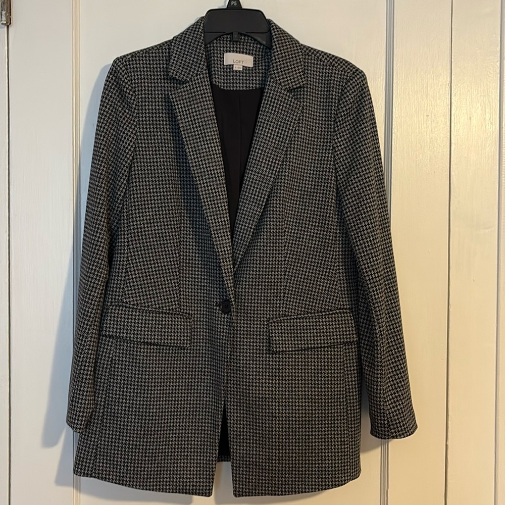 LOFT Herringbone Blazer Size 6